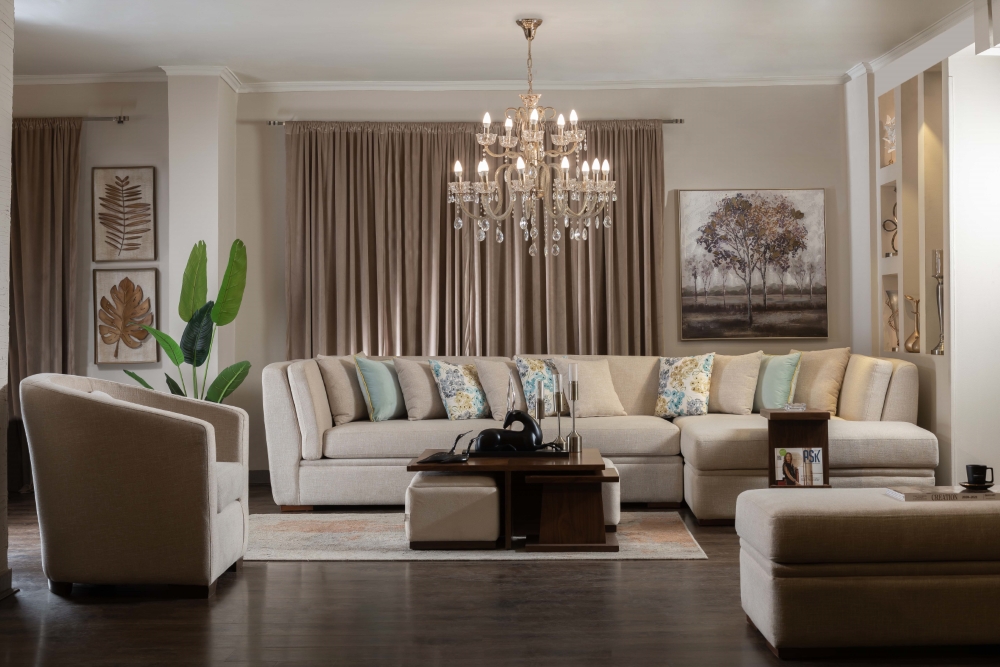 استمتع براحة الأناقة ووفر مساحة منزلك مع ركنات مودرن حرف L من Cube Furniture